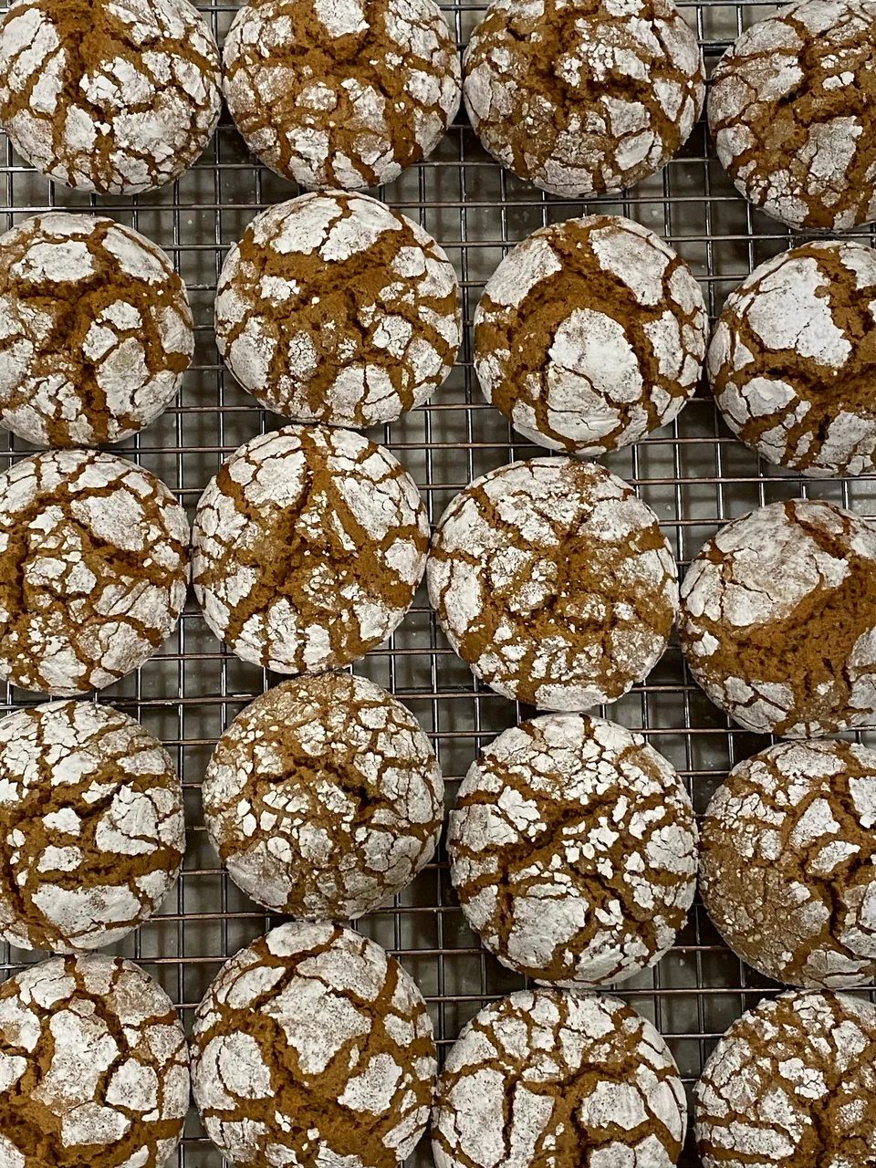 Molasses crinkle cookies dusted with sugar